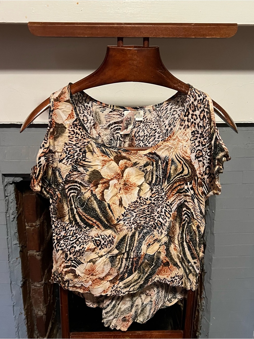 Floral & Animal Print top